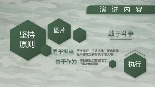 迷彩风八一军事部队主题工作总结PPT
