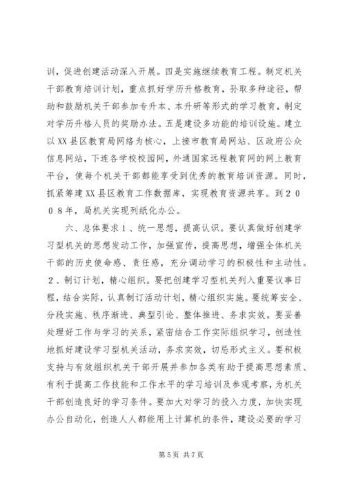 关于创建学习型机关的实施意见 (3).docx