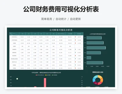 公司财务费用可视化分析表