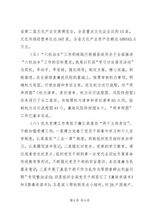 乡镇文化局年度工作总结暨工作计划.docx