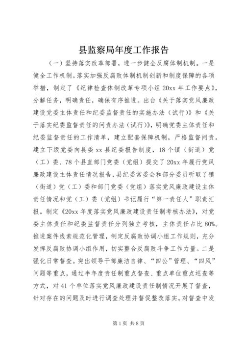 县监察局年度工作报告.docx