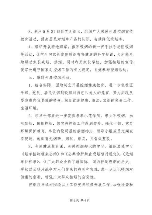 社区禁烟工作计划.docx