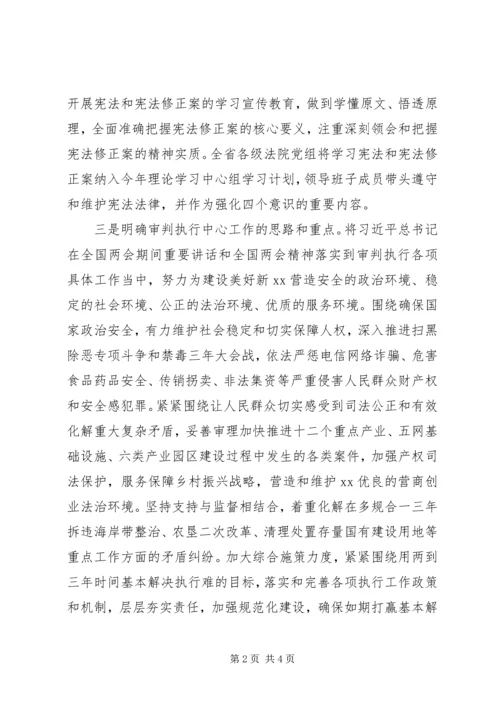 贯彻落实全国两会精神思想汇报.docx