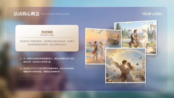 紫色520主题活动策划PPT模板