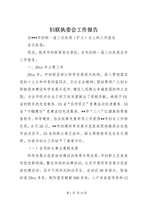 妇联执委会工作报告.docx