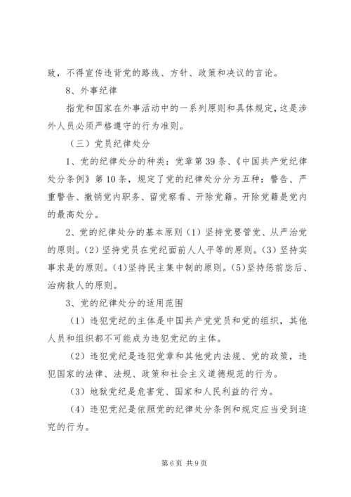 微型党课党的纪律 (3).docx