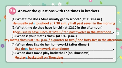 Unit 6 A Day in the Life Section A Grammar 语法课课件-人