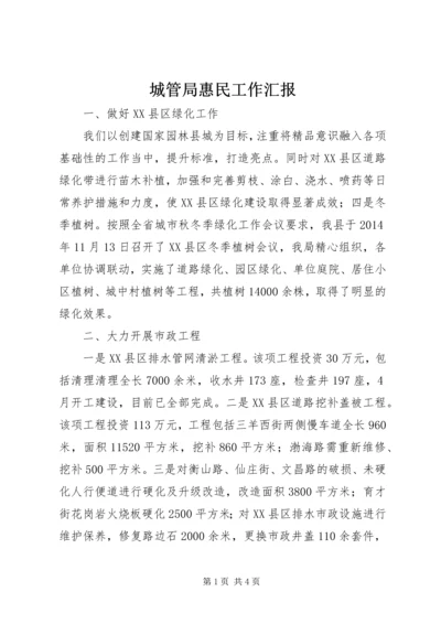 城管局惠民工作汇报.docx