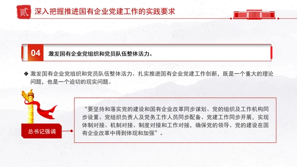 国企党建党课深入推进新时代国有企业党建工作PPT课件