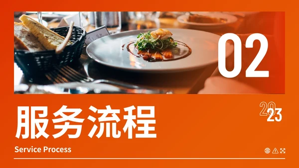 商务简约几何餐饮业服务礼仪企业培训PPT模板