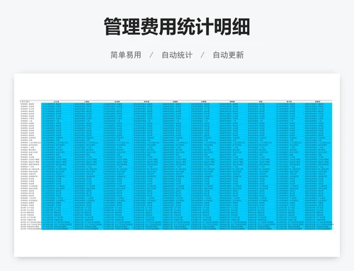 管理费用统计明细