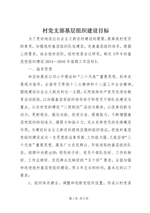 村党支部基层组织建设目标 (2).docx