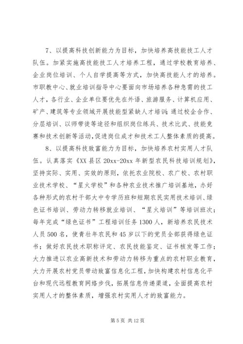 关于加强全市人才工作的实施意见.docx