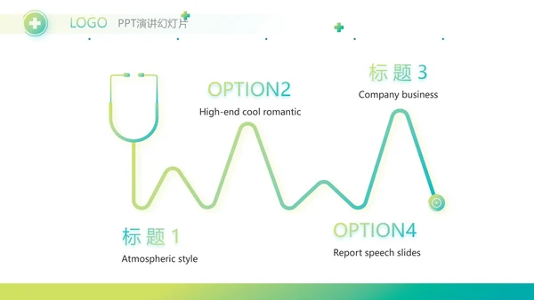 简约绿色医疗行业工作总结汇报PPT