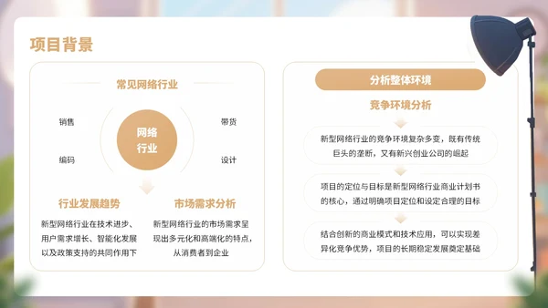棕色卡通风网络行业商业计划书PPT