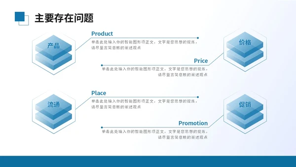 商务风蓝色工作总结工作汇报PPT模板