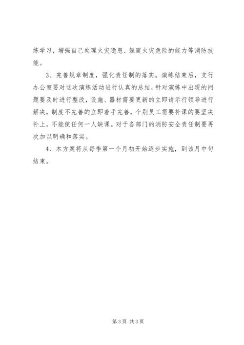 银行支行消防演练方案 (5).docx