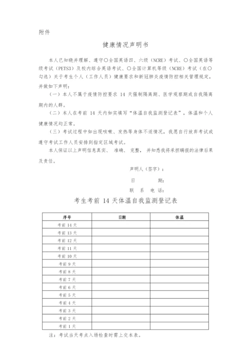 考生考前14天体温自我监测登记表.docx