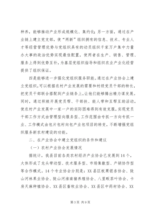 产业协会建立党组织工作调研报告.docx