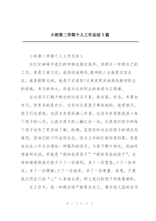 小班第二学期个人工作总结5篇.docx