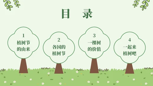 呵护成长校园植树节通用PPT模板