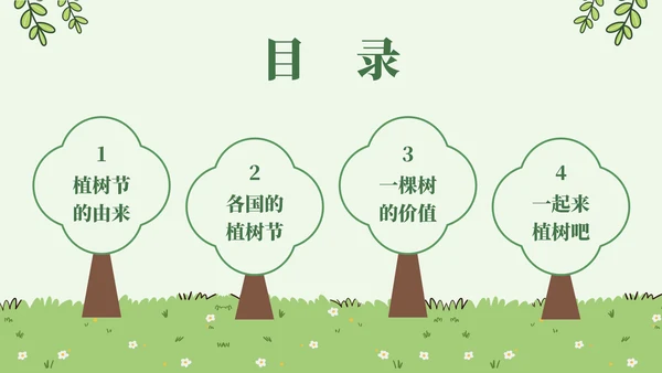 呵护成长校园植树节通用PPT模板