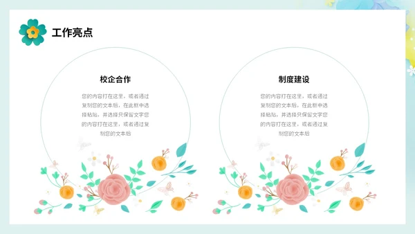小清新剪纸花卉人力资源工作总结工作汇报PPT人力资源工作汇报