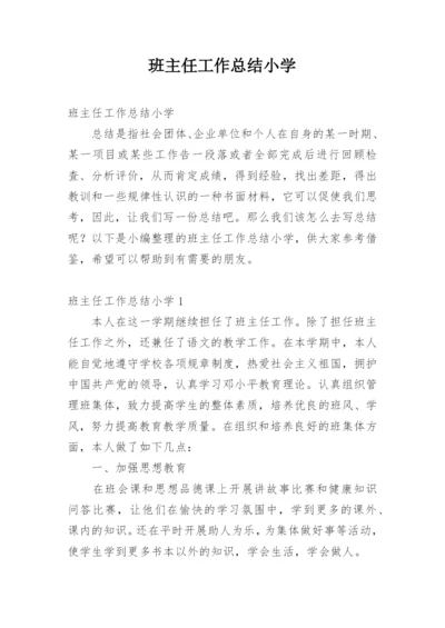 班主任工作总结小学.docx