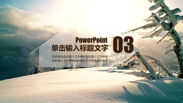 冬季冬天立冬圣诞节元旦新年PPT模板