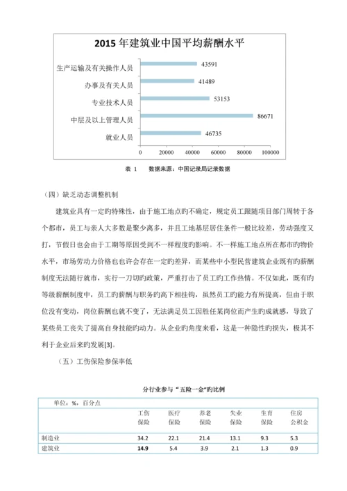 建筑企业薪酬管理存在的问题及对策.docx