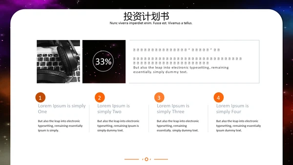 简约商务风创业投资计划书通用PPT模板