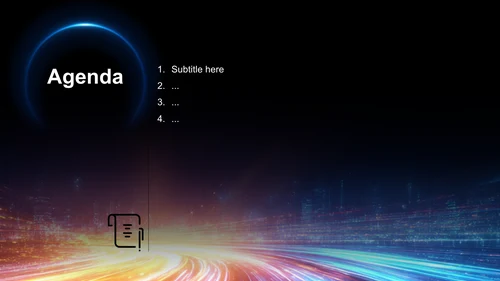 蓝色科技风未来城市PPT主题