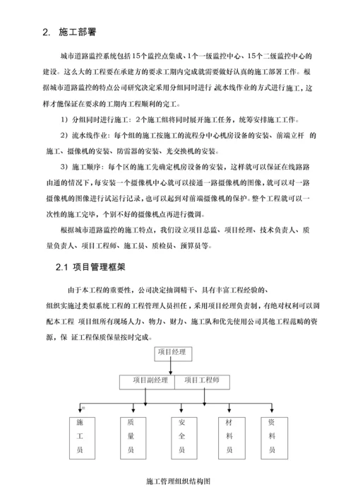 城市道路监控系统施工组织设计方案.docx