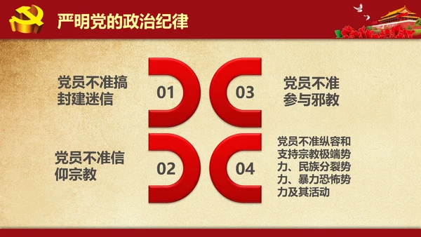 解读学习新党内政治生活若干准则PPT模板