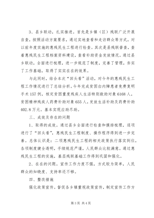 残联民生工程活动情况汇报.docx