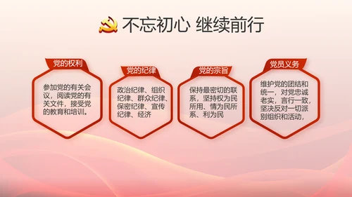 红色大气党支部大会工作总结学习教育动态PPT