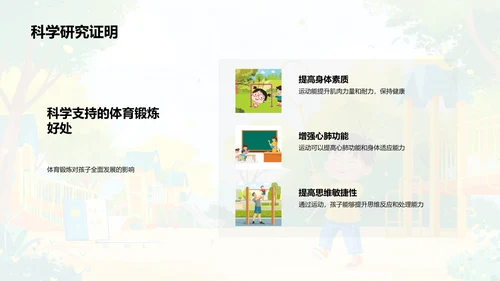 儿童体育锻炼益处PPT模板