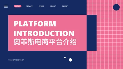 紫色简约风时尚电商平台介绍PPT封面