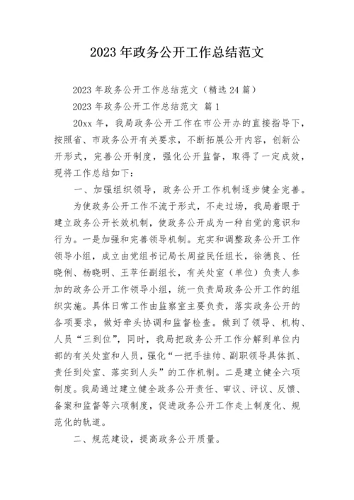 2023年政务公开工作总结范文_1.docx