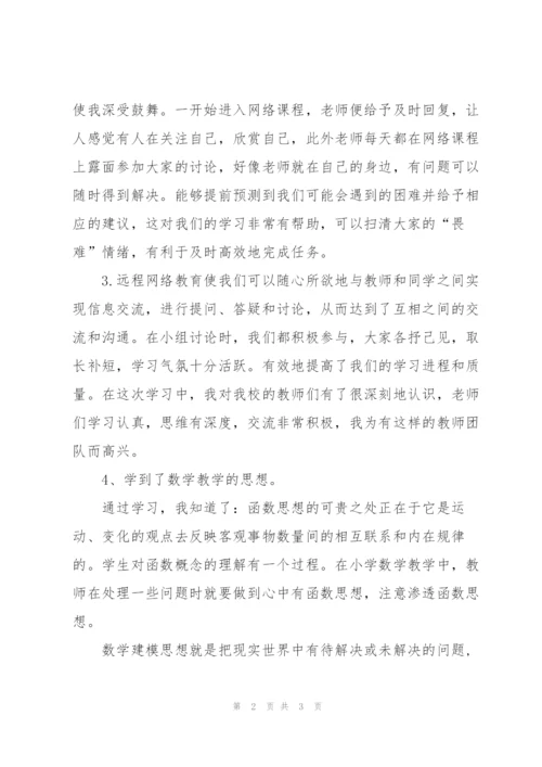 小学教师远程教育培训学习总结报告.docx