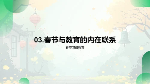春节文化教学策略PPT模板