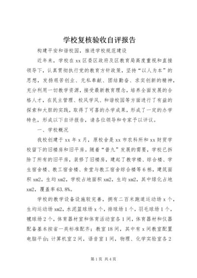 学校复核验收自评报告.docx