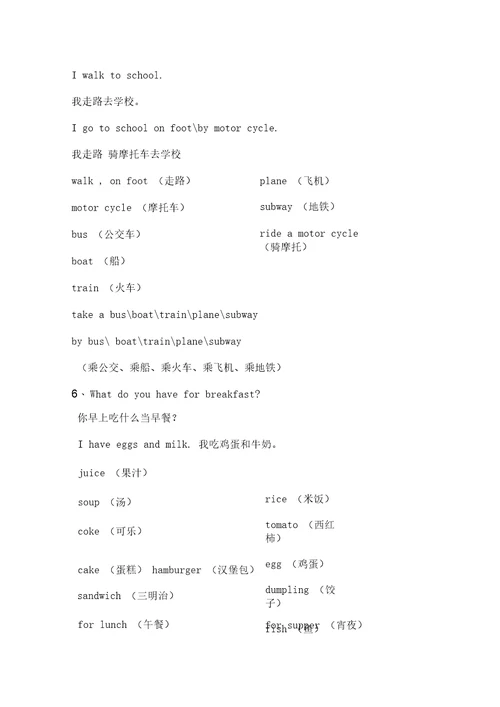 小学英语必备知识点