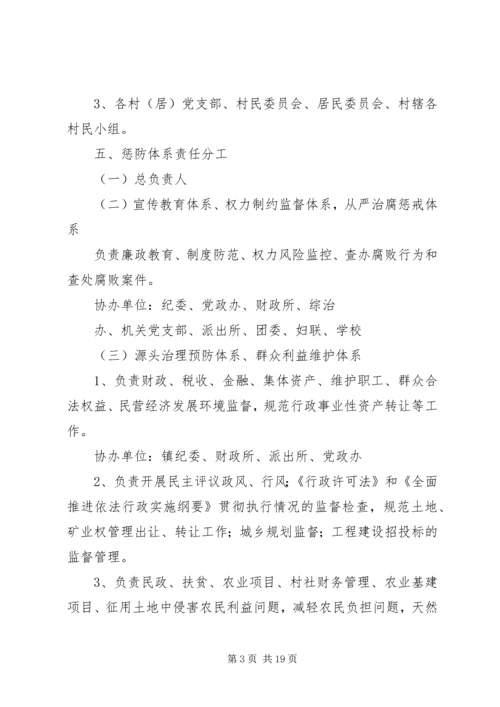 乡镇惩治和预防腐败体系实施方案.docx