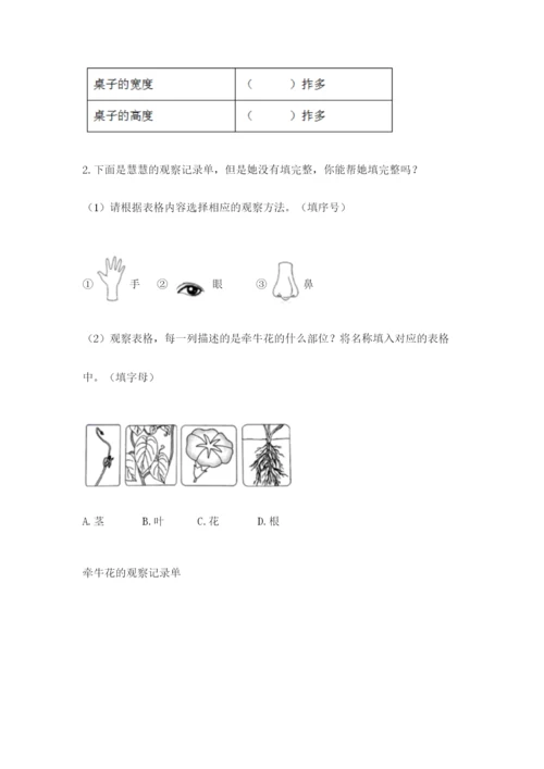 教科版一年级上册科学期末测试卷1套.docx