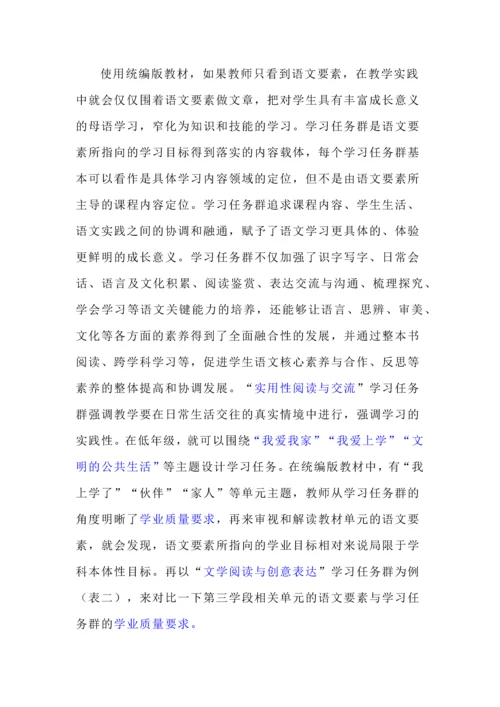 学习任务群与教材单元语文要素的关系.docx