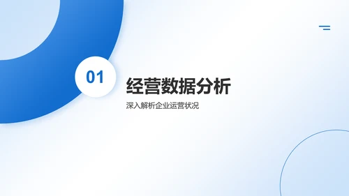 蓝色简约风互联网行业数据可视化报告PPT模板