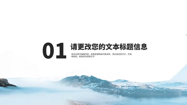 简约风岩石个人述职报告PPT模板