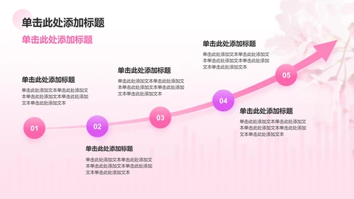 粉色小清新春暖花开 不负芳华PPT模板