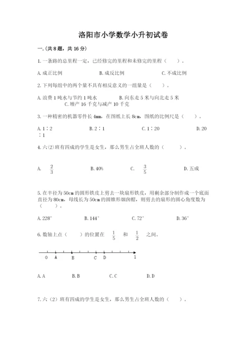 洛阳市小学数学小升初试卷附答案（能力提升）.docx